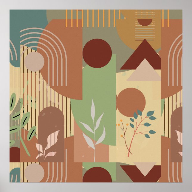 Contemporary Earth Tones Poster (Front)