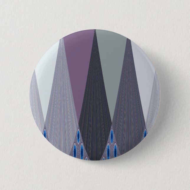 Contemporary Eastaern Design 2 Inch Round Button (Front)