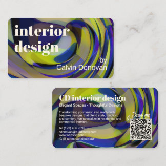 Contemporary Eclectic Chic Timeless Art Pattern Business Card
