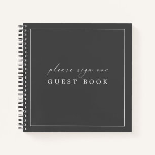 Contemporary Elegant Guest Book for Weddings