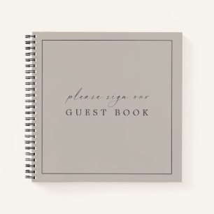 Contemporary Elegant Guest Book for Weddings