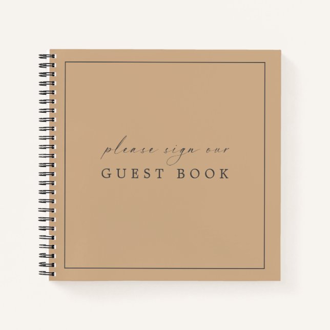 Contemporary Elegant Guest Book for Weddings (Front)