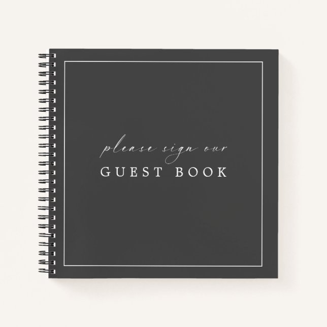 Contemporary Elegant livre d'hôtes pour Mariage (Devant)