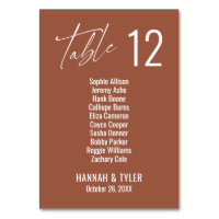 Contemporary Elegant Terracotta Double Digits