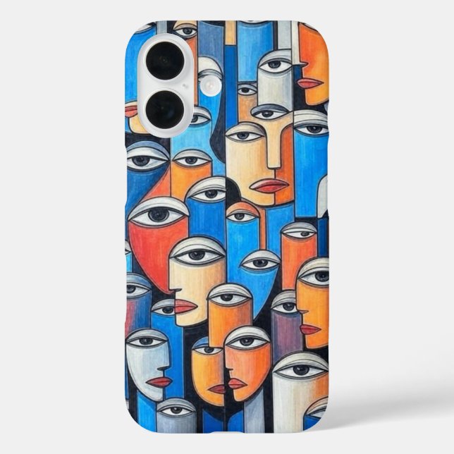 Contemporary Faces Art Case-Mate iPhone Case (Back)