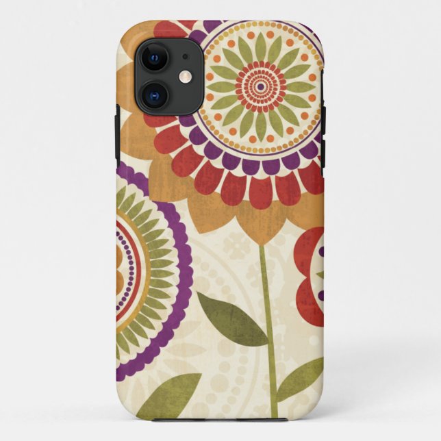 Contemporary Fall Flowers Case-Mate iPhone Case (Back)