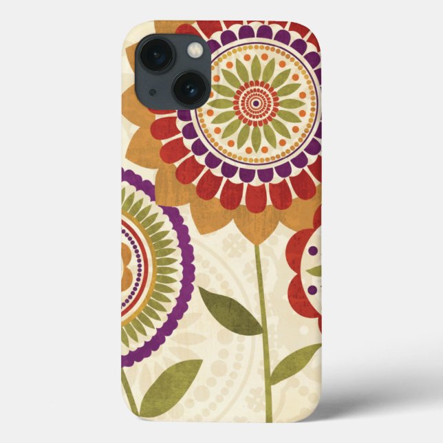 Contemporary Fall Flowers Case-Mate iPhone Case (Back)