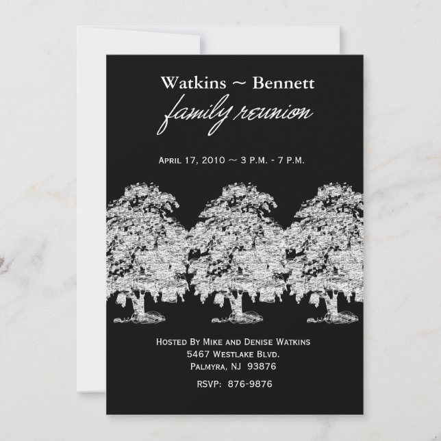 Contemporary Family Reunion Invitation (Front)