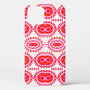 Contemporary Fashion Template. Red Folklore Boho G iPhone 12 Case