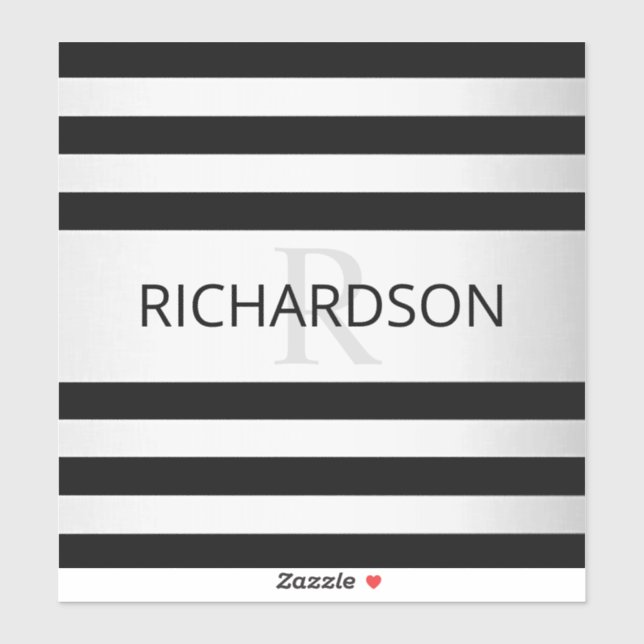 Contemporary Faux Silver Ombre Stripes & Black (Sheet)