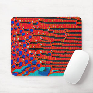 Contemporary Fish Eye Abstract Mouse Pad