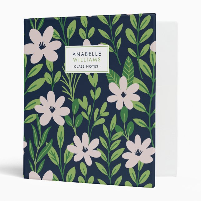 Contemporary Floral Pattern Binder (Front/Inside)