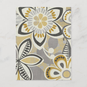 Contemporary Floral Patterns Postcard