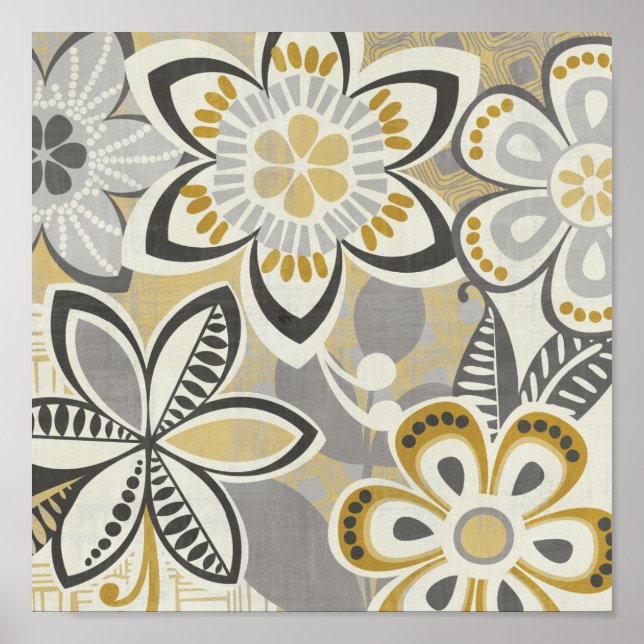 Contemporary Floral Patterns Poster (Front)