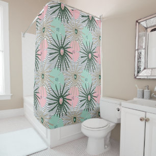Contemporary Floral Shower Curtain 