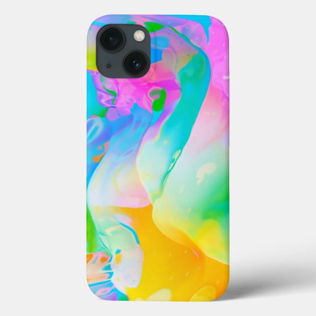 Contemporary Fluid Neon Abstract  Case-Mate iPhone Case (Back)