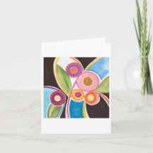 Contemporary Folk Art Notecard