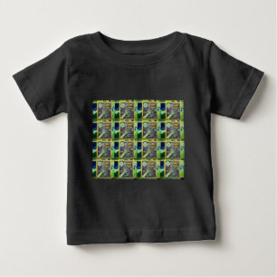 Contemporary Fun Mosaic Art Print – A Playful   Baby T-Shirt