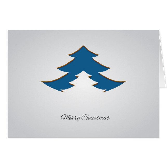 Contemporary, Geometric Christmas Tree /Blue (Front Horizontal)
