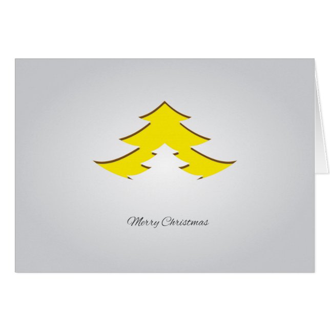 Contemporary, Geometric Christmas Tree /Yellow (Front Horizontal)