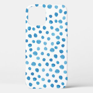 Contemporary geometric shapes watercolor. iPhone 12 case