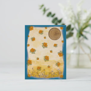 Contemporary Gold Illustrated by Flor Lua Colagem Postcard