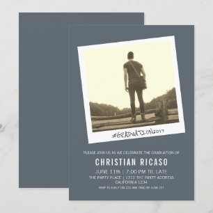 Contemporary Graduation Old Photo Themed Invitation