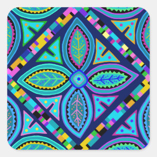 Contemporary Granny Square Flower Sticker