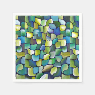 Contemporary Green Pattern Napkin