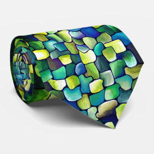 Contemporary Green Pattern Tie