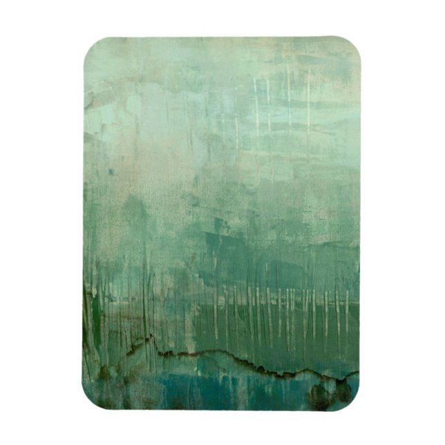 Contemporary Green Watercolor Magnet (Vertical)