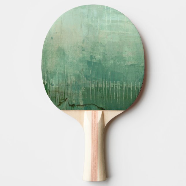 Contemporary Green Watercolor Ping Pong Paddle (Front)