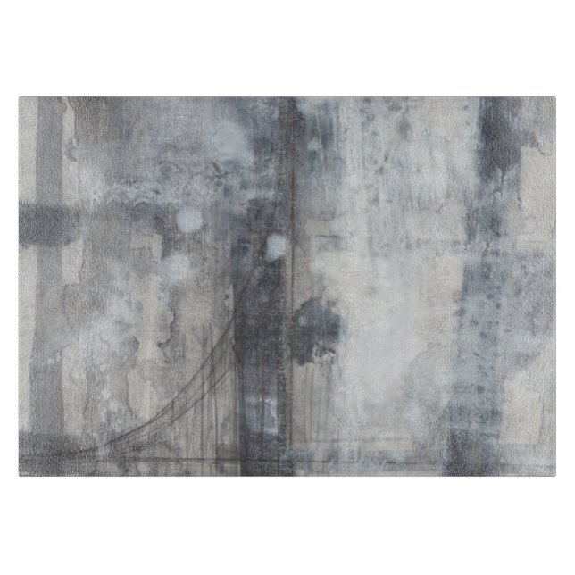 Contemporary Grey Painting Cutting Board (Front)