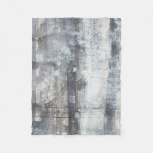 Contemporary Grey Painting Fleece Blanket