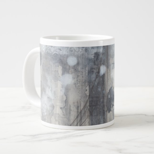 Contemporary Grey Painting Large Coffee Mug (Front Left)