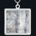 Contemporary Grey Painting Silver Plated Necklace<br><div class="desc">This contemporary grey painting is the work of Jennifer Goldberger. A thick grey hangs on the piece like a heavy fog. Purchase a copy of this print today!</div>