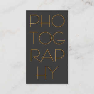 Contemporary Grey Yellow Photography Business Card