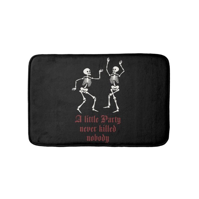 Contemporary Halloween skeletons Bath Mat (Front)