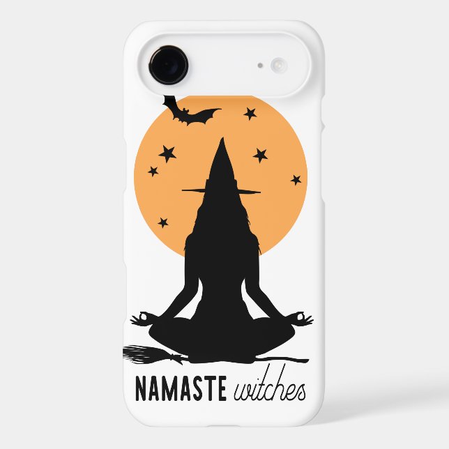 Contemporary Halloween yoga Witch Case-Mate iPhone Case (Back)