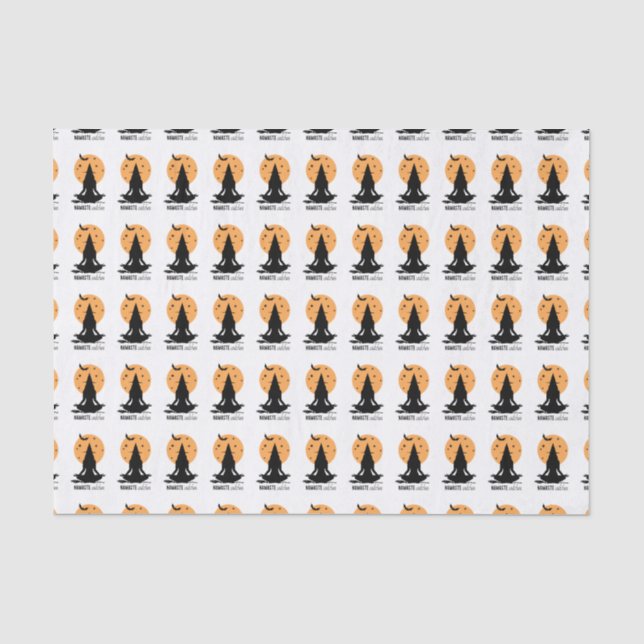 Contemporary Halloween yoga Witch Tissue Paper (Front)