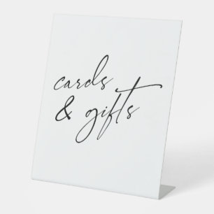 Contemporary Handwriting Typography Cards & Gifts Pedestal Sign
