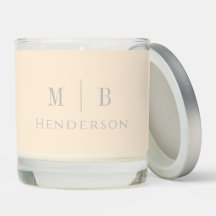 Contemporary Initials & Name Neutral Cream & Grey