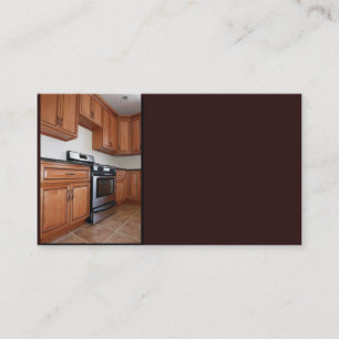 contemporary kitchen in new construction business card