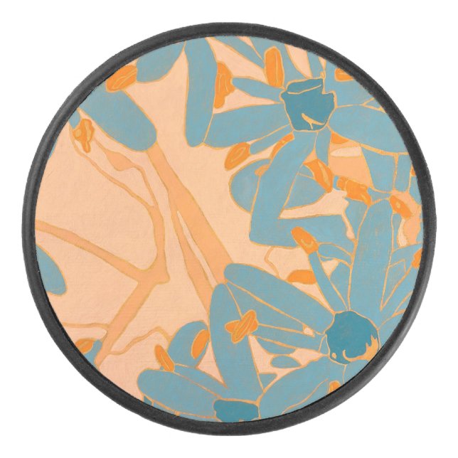 Contemporary Leaf Design in Peach (Devant)