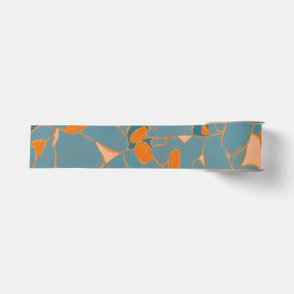 Contemporary Leaf Design in Peach Grosgrain Ribbon
