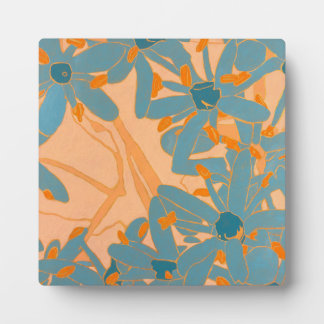 Contemporary Leaf Design in Peach  Plaque