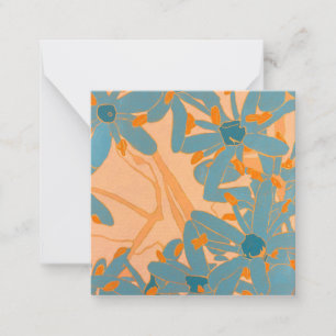 Contemporary Leaf Design Peach Card