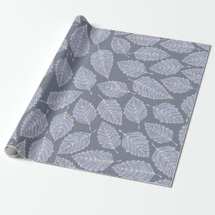 Contemporary Leaves Pattern Wrapping Paper
