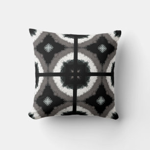 Contemporary Lined Pillow-Black and Whit Throw Pillow