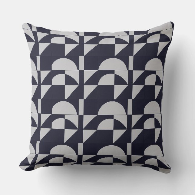 Contemporary Living: Seamless Geometric Pattern Co Throw Pillow (Front)